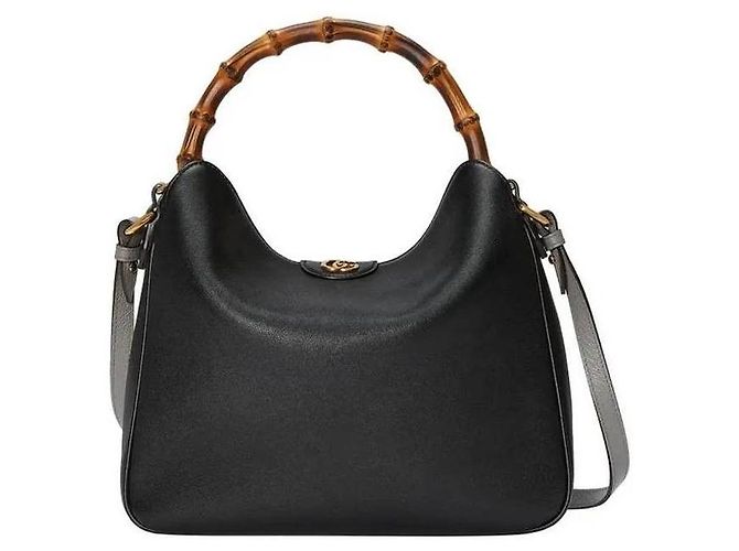 Gucci Borsa a Spalla Media Diana Nera UAAAY Nero - vista 4