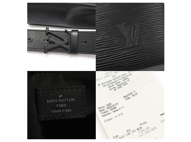 Louis Vuitton Sac Plat Fold en cuir Epi noir - vue 7
