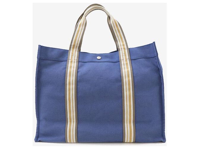 Hermès Borsa da Spiaggia Hurley TGM Blu Tote Borsa a Spalla Viaggio Nera - vista 3