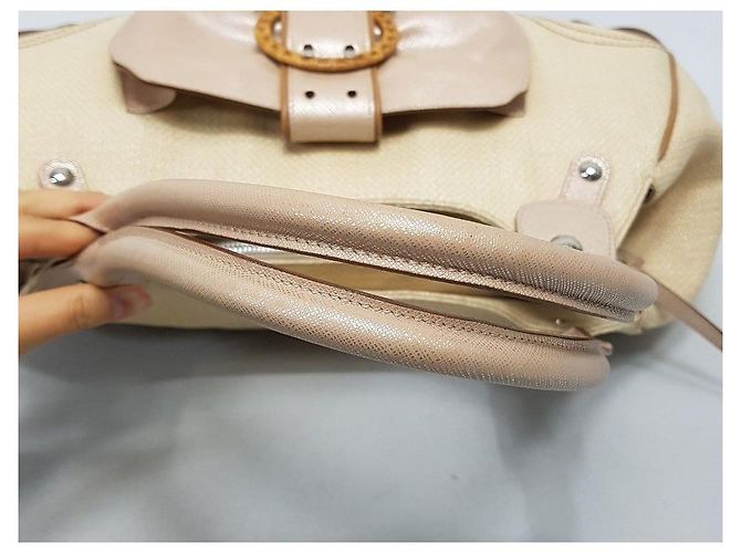 Salvatore Ferragamo Borsa a spalla con logo Gancini in legno Rosa - vista 5