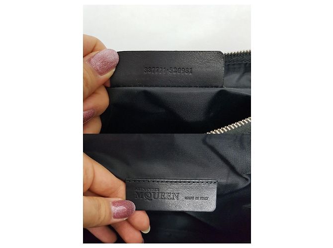 Alexander Mcqueen Clutch borchiata Nero - vista 10
