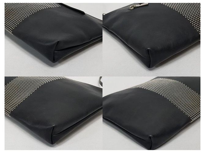 Alexander Mcqueen Clutch borchiata Nero - vista 8