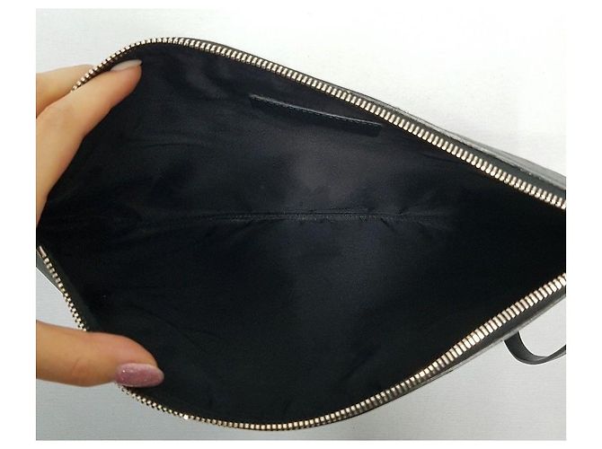 Alexander Mcqueen Clutch borchiata Nero - vista 9