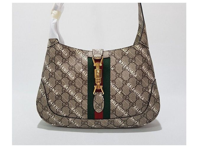 Gucci Progetto Hacker di Collaborazione Balenciaga Jackie Small Marrone - vista 2