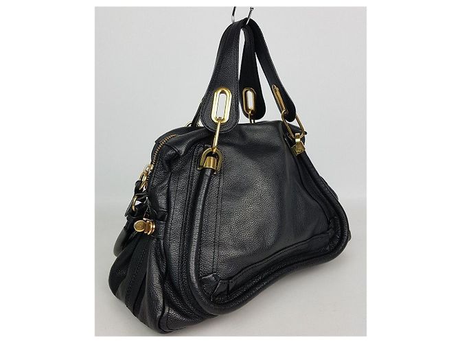 Chloé Paraty Schultertasche Mittlere Größe Schwarz - Ansicht 2