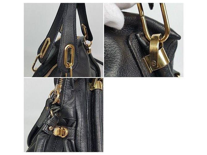 Chloé Paraty Schultertasche Mittlere Größe Schwarz - Ansicht 5