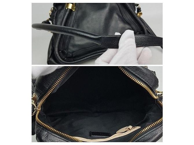 Chloé Paraty Schultertasche Mittlere Größe Schwarz - Ansicht 6