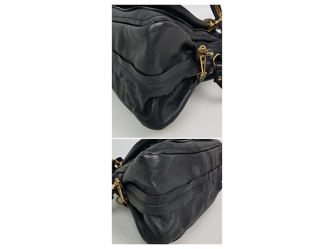 Chloé Paraty Schultertasche Mittlere Größe Schwarz - Ansicht 9
