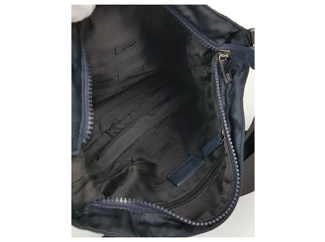 Borsa a tracolla in nylon Armani Collegioni Blu - vista 9