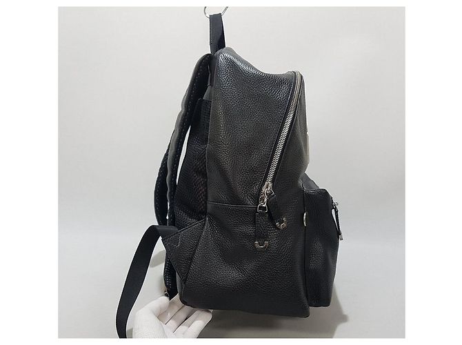 Philipp Plein Schwarzer Leder-Rucksack - Ansicht 4