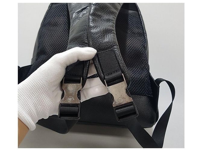 Philipp Plein Schwarzer Leder-Rucksack - Ansicht 6