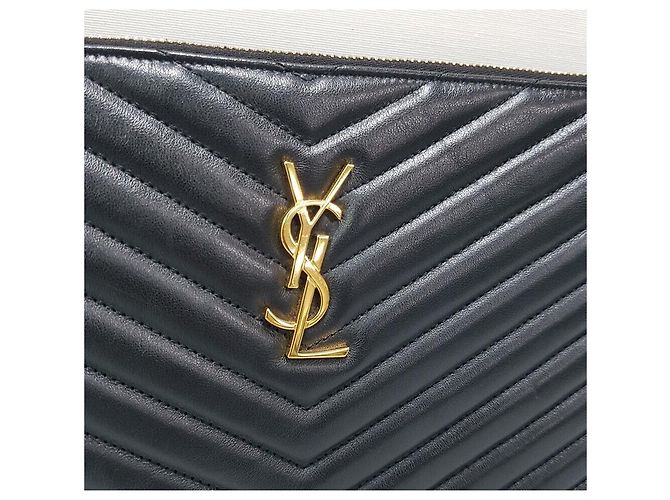 Saint Laurent Bolso Clutch Matelassé Nuevo Mediano - vista 2