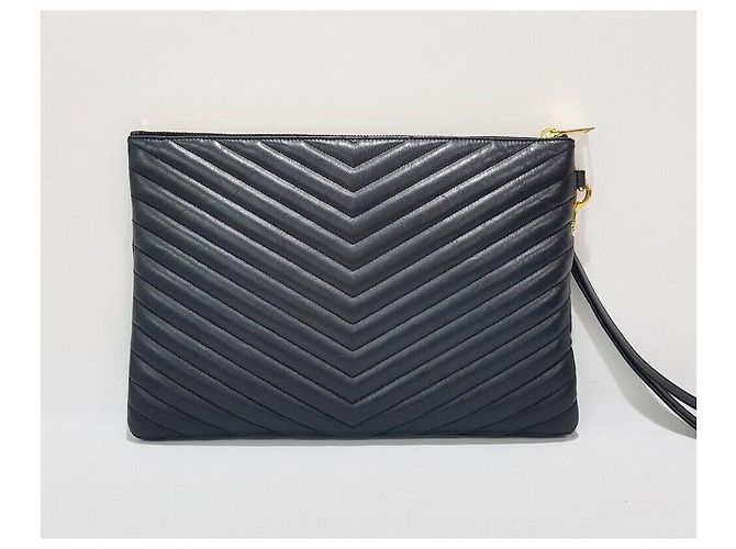 Saint Laurent Bolso Clutch Matelassé Nuevo Mediano - vista 3