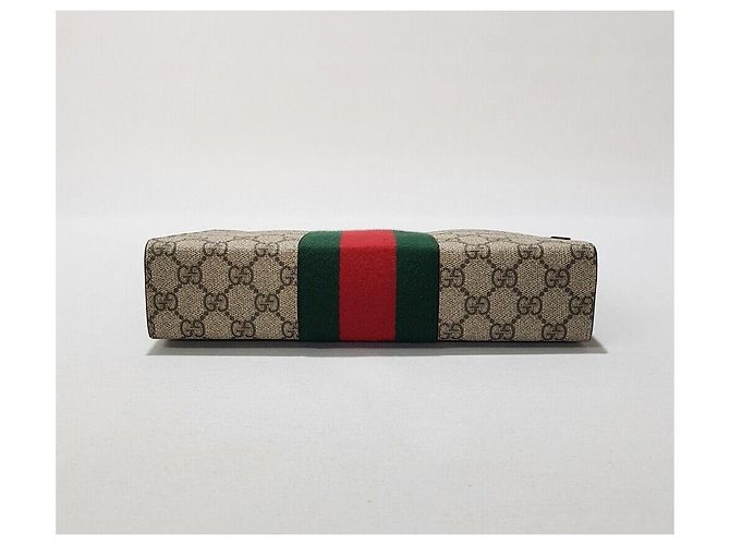 Gucci Web Clutch Bag Brown - view 5