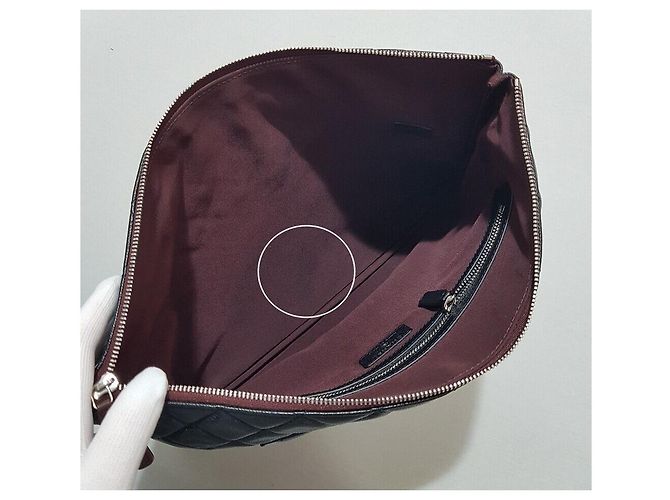 Chanel Borsa a mano caviar classica grande serie Nero - vista 10