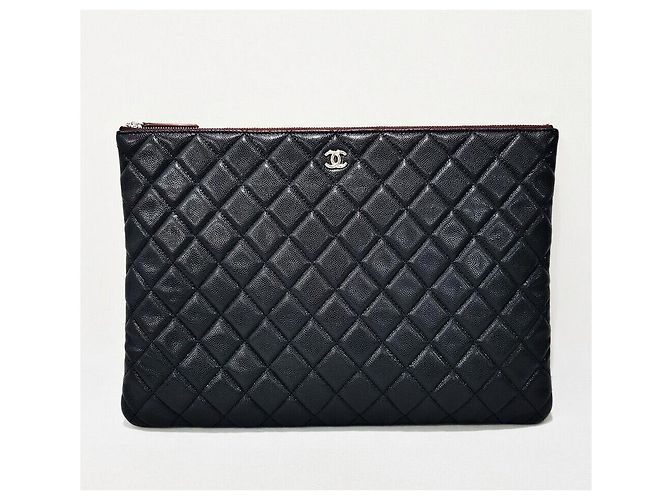 Chanel Borsa a mano caviar classica grande serie Nero - vista 2