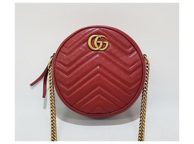 Gucci Borsa rotonda GG Marmont Rosso - vista 2
