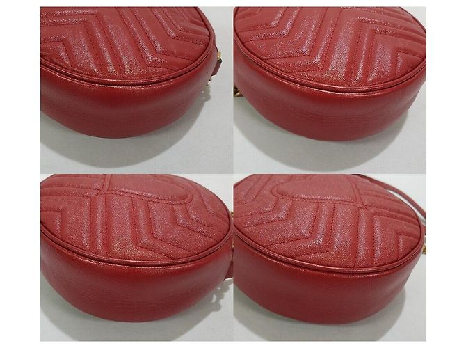 Gucci Borsa rotonda GG Marmont Rosso - vista 7