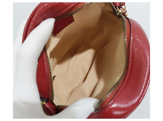 Gucci Borsa rotonda GG Marmont Rosso - vista 8