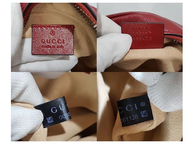 Gucci Borsa rotonda GG Marmont Rosso - vista 9