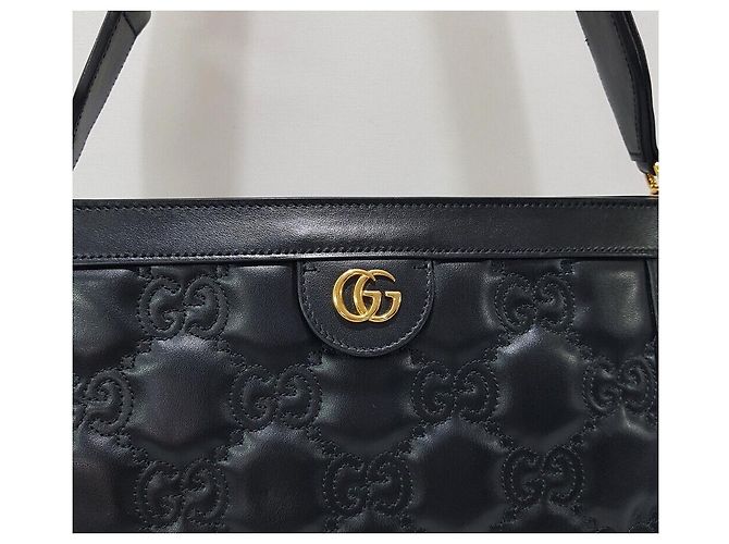 Gucci Borsa a tracolla GG Matelassé Nero - vista 3