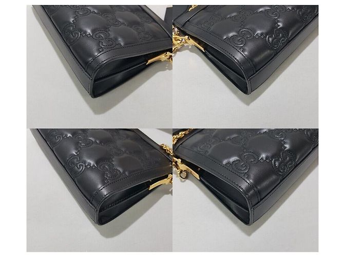 Gucci Borsa a tracolla GG Matelassé Nero - vista 7