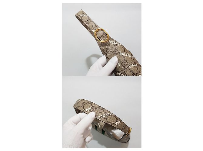 Gucci Progetto Hacker di Collaborazione Balenciaga Jackie Small Marrone - vista 6