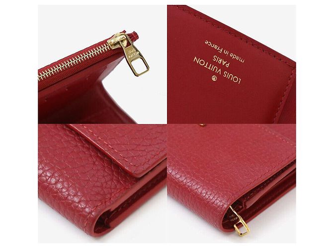 Louis Vuitton Billetera Compacta Capucines en Taurillon Roja - vista 7