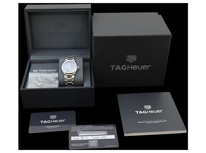 Tag Heuer Link Date Blau aus Perlmutt mit Diamant - Ansicht 8