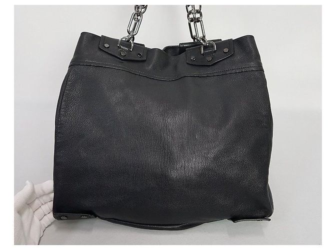 Lanvin Bolso de hombro de cuero negro - vista 4