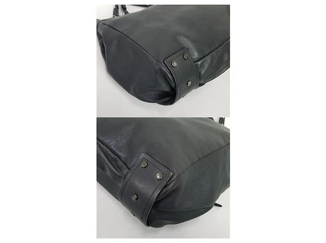 Lanvin Bolso de hombro de cuero negro - vista 8