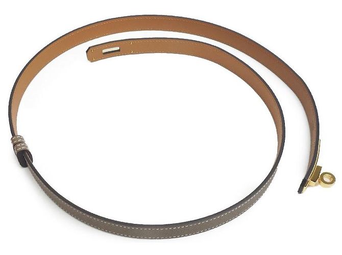 Hermès Kelly Gürtel Etoupe Gold Epsom Komplettset Geschenk Golden - Ansicht 10