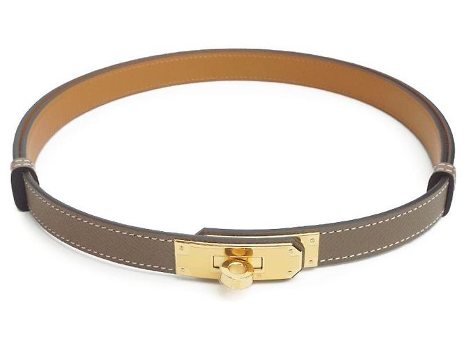 Hermès Kelly Gürtel Etoupe Gold Epsom Komplettset Geschenk Golden - Ansicht 4