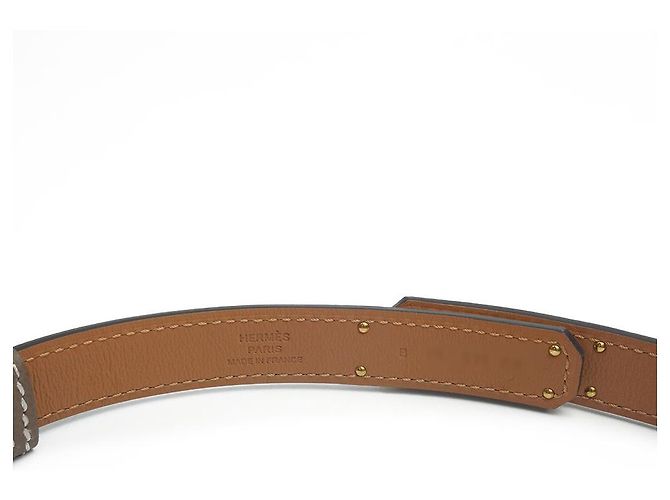 Hermès Kelly Gürtel Etoupe Gold Epsom Komplettset Geschenk Golden - Ansicht 9