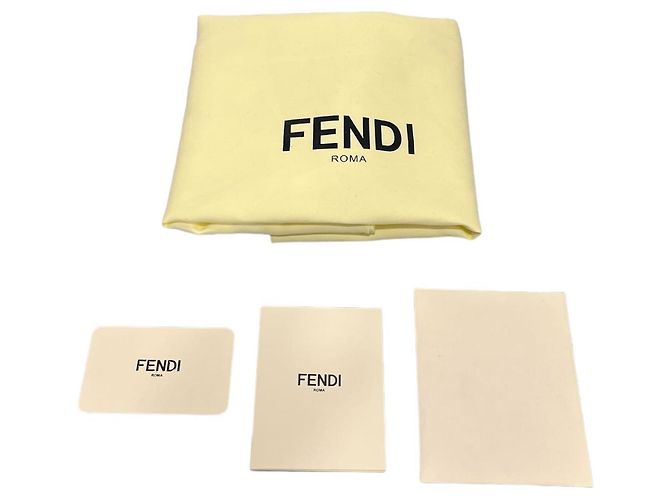 Fendi Borsa a Spalla FF Tapestry Rock Marrone - vista 9