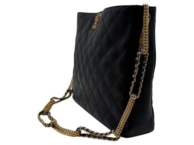 Chanel Borsa a Spalla Hippy Chain Nera Nero - vista 4