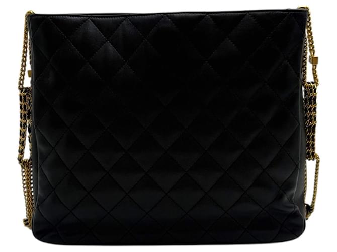 Chanel Borsa a Spalla Hippy Chain Nera Nero - vista 5