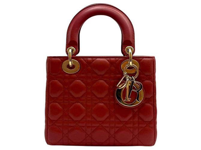 Dior Borsa tote Lady Cannage piccola corallo Arancione - vista 2