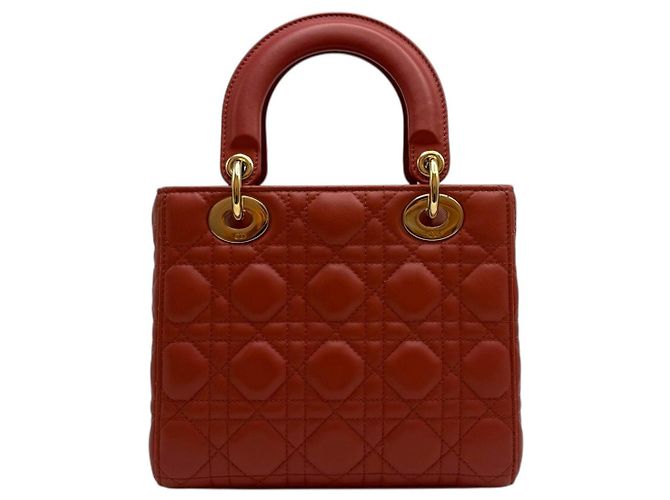 Dior Borsa tote Lady Cannage piccola corallo Arancione - vista 4
