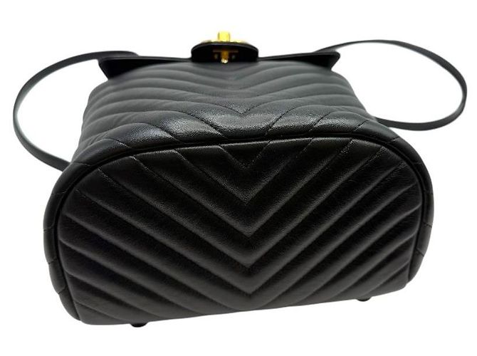 Chanel Zaino Urban Spirit in agnello Chevron nero - vista 5
