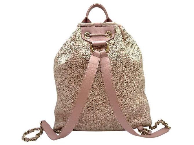 Chanel Zaino a secchiello con coulisse Deauville rosa - vista 4