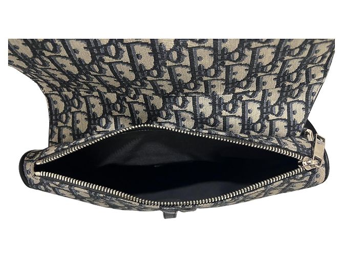 Saddle Dior Borsa a tracolla Oblique per uomo Blu - vista 7