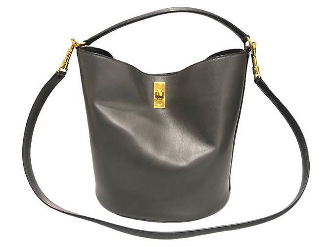 Céline Borsa a secchiello in pelle di vitello liscia Marrone - vista 3