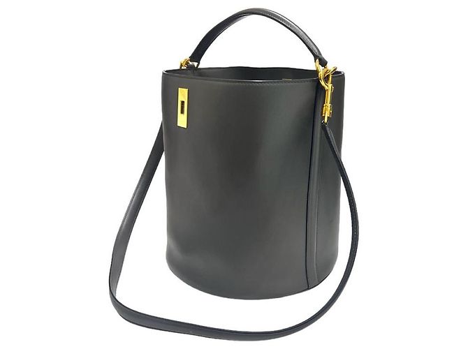 Céline Borsa a secchiello in pelle di vitello liscia Marrone - vista 4