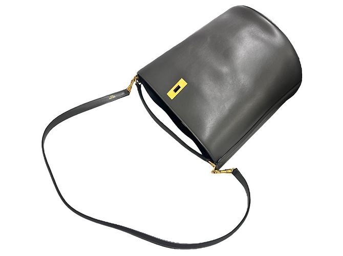 Céline Borsa a secchiello in pelle di vitello liscia Marrone - vista 7