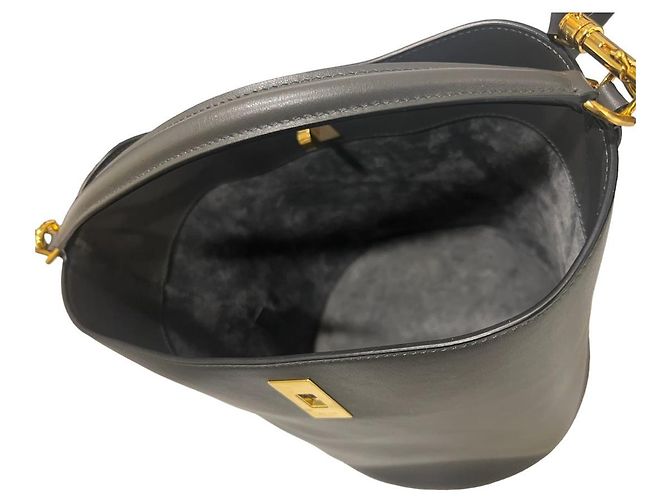 Céline Borsa a secchiello in pelle di vitello liscia Marrone - vista 8