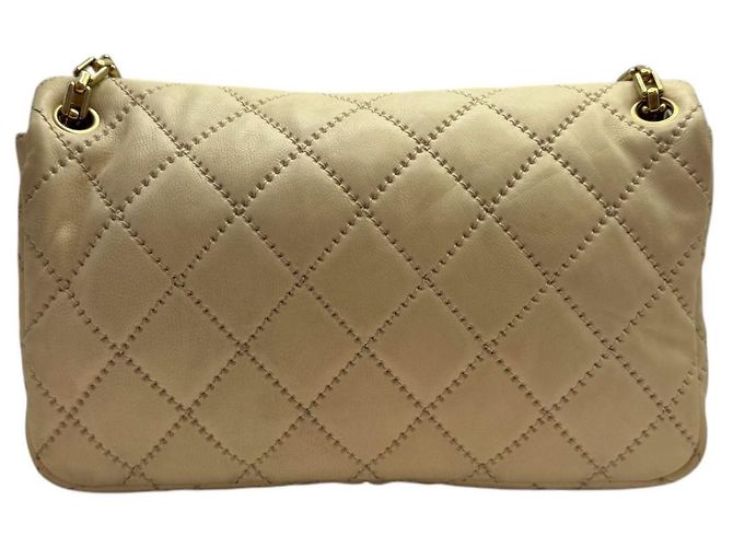 Chanel Wild Stitch Schultertasche mit Klappe und zwei Taschen in Elfenbein Weiß - Ansicht 4
