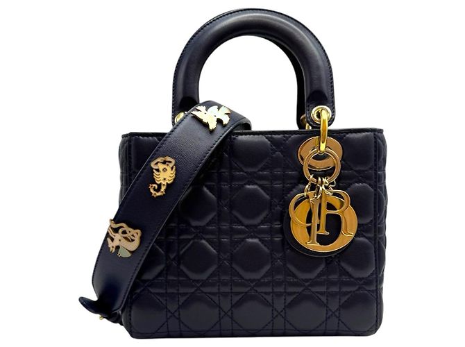 Dior Borsa tote piccola Lady My ABC blu navy - vista 2