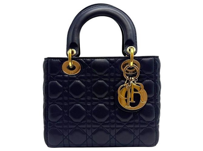 Dior Borsa tote piccola Lady My ABC blu navy - vista 3