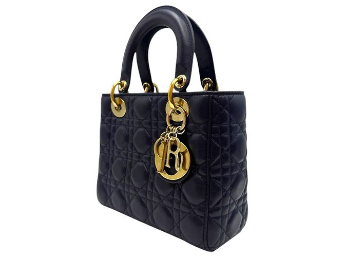 Dior Borsa tote piccola Lady My ABC blu navy - vista 4